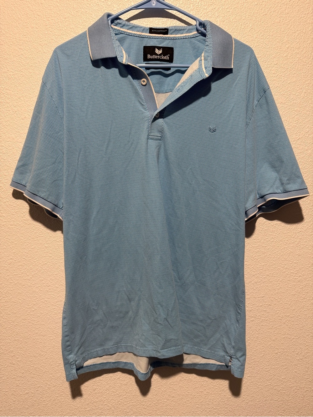 Buttercloth Men's Light Blue Polo Shirt